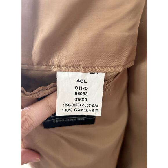 Jos A. Bank Tan Camel Three Button Pea Coat - Picture 4 of 6